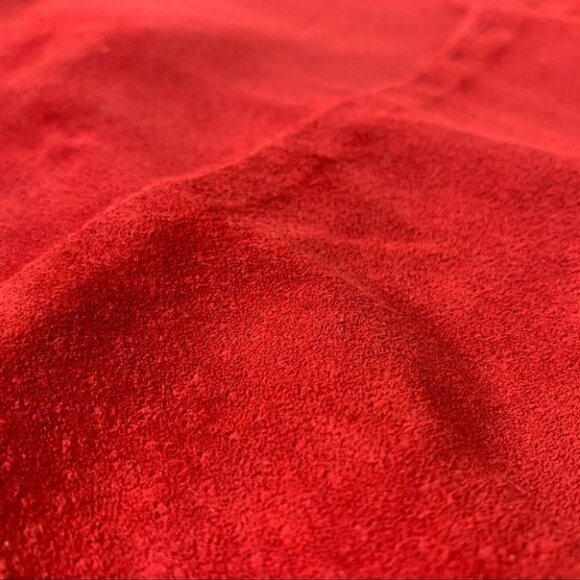 Danier red leather suede vintage oversized  blazer women size small - Picture 7 of 15